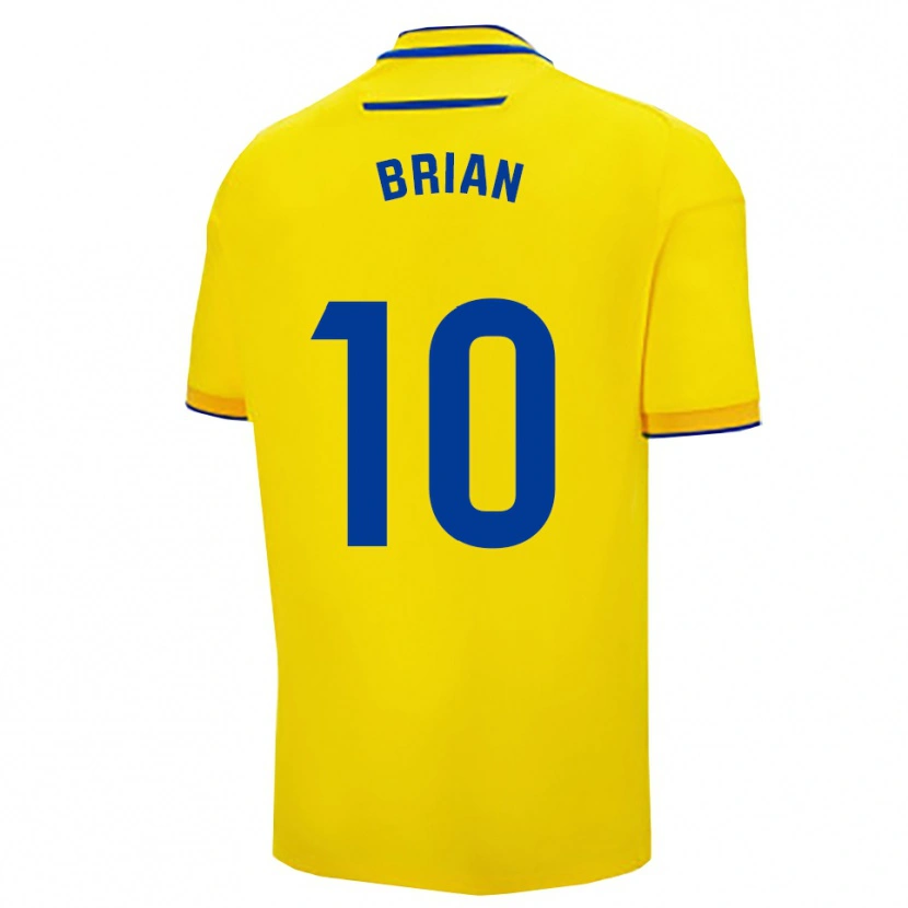 Danxen Criança Camisola Brian Ocampo #10 Amarelo Marinho Principal 2025/26 Camisa Brasil