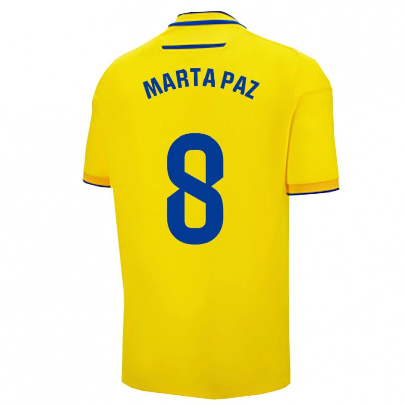 Danxen Criança Camisola Marta Milagros Paz Cruz #8 Amarelo Marinho Principal 2025/26 Camisa Brasil