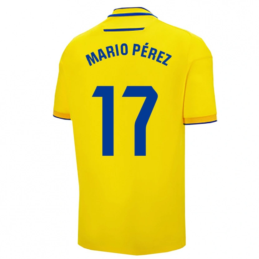 Danxen Criança Camisola Mario Pérez #17 Amarelo Marinho Principal 2025/26 Camisa Brasil