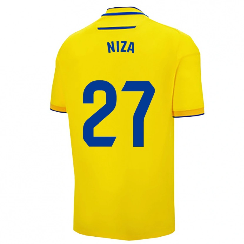 Danxen Criança Camisola Sergio Niza #27 Amarelo Marinho Principal 2025/26 Camisa Brasil