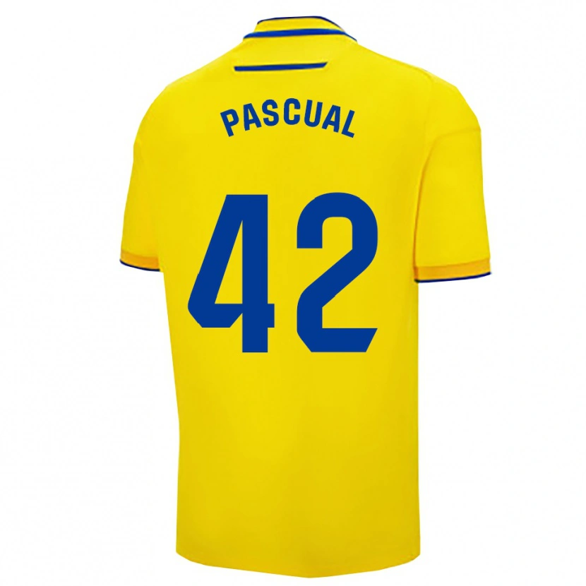 Danxen Criança Camisola García Pascual #42 Amarelo Marinho Principal 2025/26 Camisa Brasil