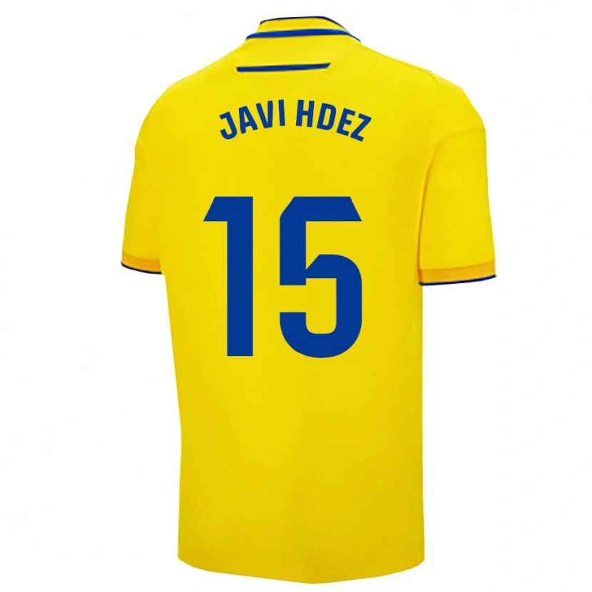 Danxen Criança Camisola Javi Hernández #15 Amarelo Marinho Principal 2025/26 Camisa Brasil