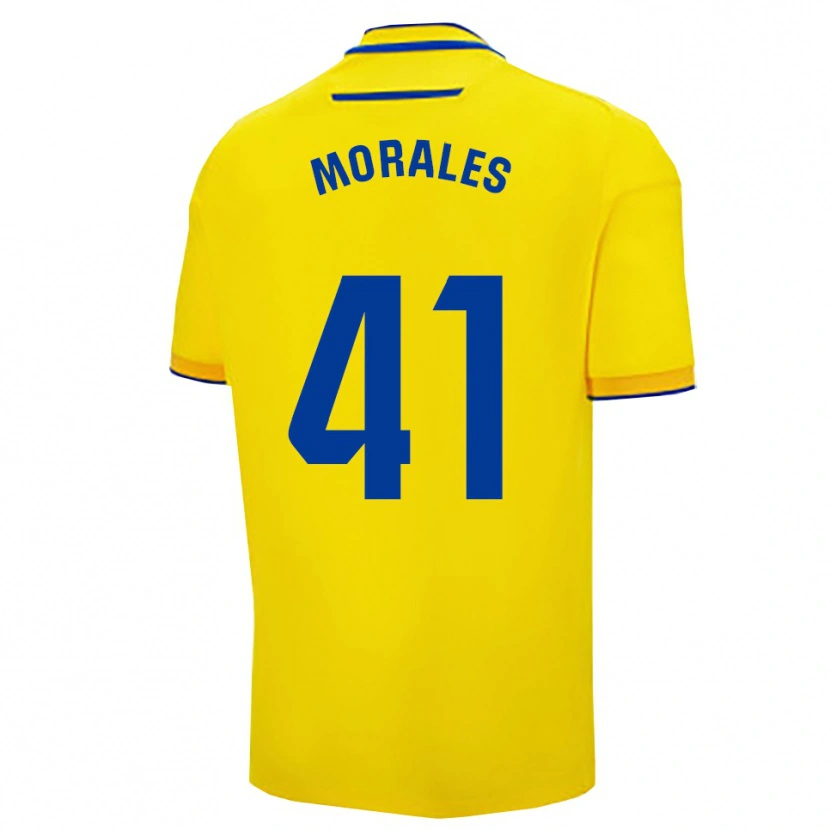 Danxen Criança Camisola Luis Morales #41 Amarelo Marinho Principal 2025/26 Camisa Brasil