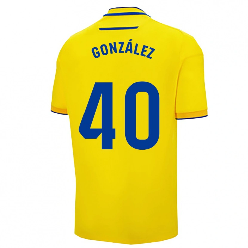 Danxen Criança Camisola José González #40 Amarelo Marinho Principal 2025/26 Camisa Brasil