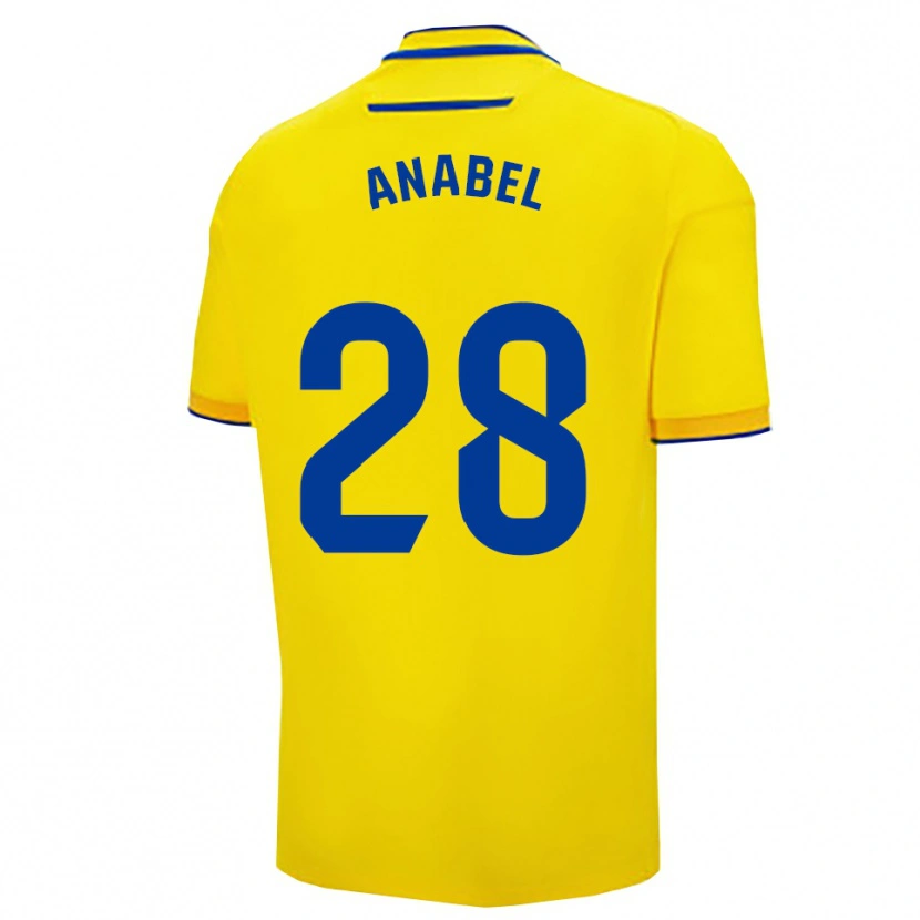 Danxen Criança Camisola Anabel Roman García #28 Amarelo Marinho Principal 2025/26 Camisa Brasil