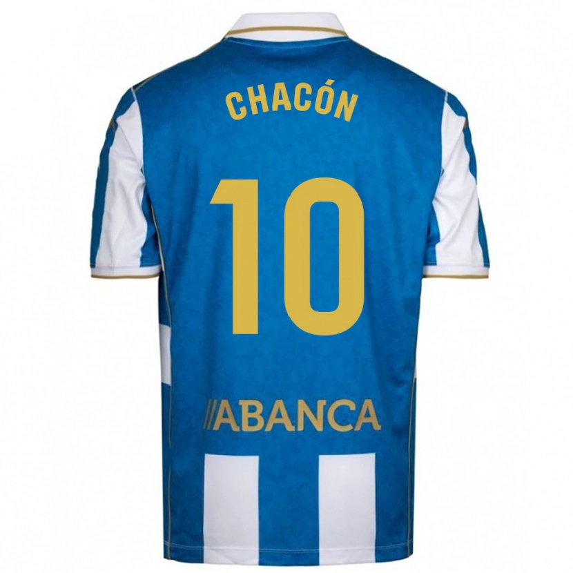 Danxen Criança Camisola Luis Chacón #10 Branco Azul Principal 2025/26 Camisa Brasil