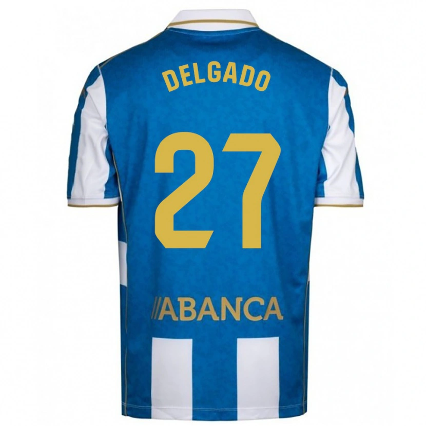 Danxen Criança Camisola Álex Delgado #27 Branco Azul Principal 2025/26 Camisa Brasil