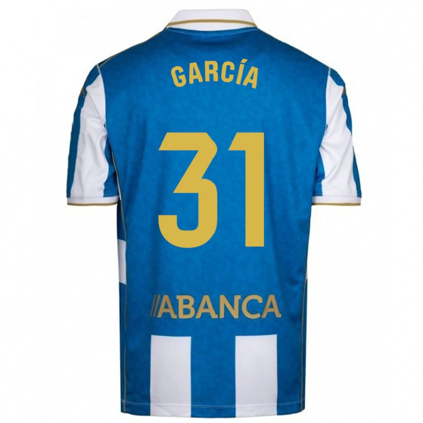 Danxen Criança Camisola Pablo García #31 Branco Azul Principal 2025/26 Camisa Brasil