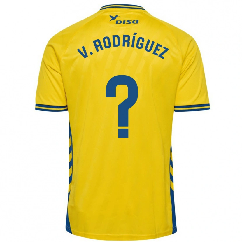 Danxen Criança Camisola Carlos Vicente Rodríguez #0 Amarelo Azul Principal 2025/26 Camisa Brasil