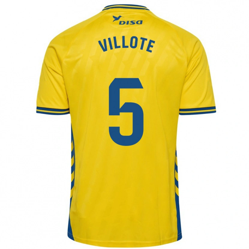 Danxen Criança Camisola Víctor Villote #5 Amarelo Azul Principal 2025/26 Camisa Brasil
