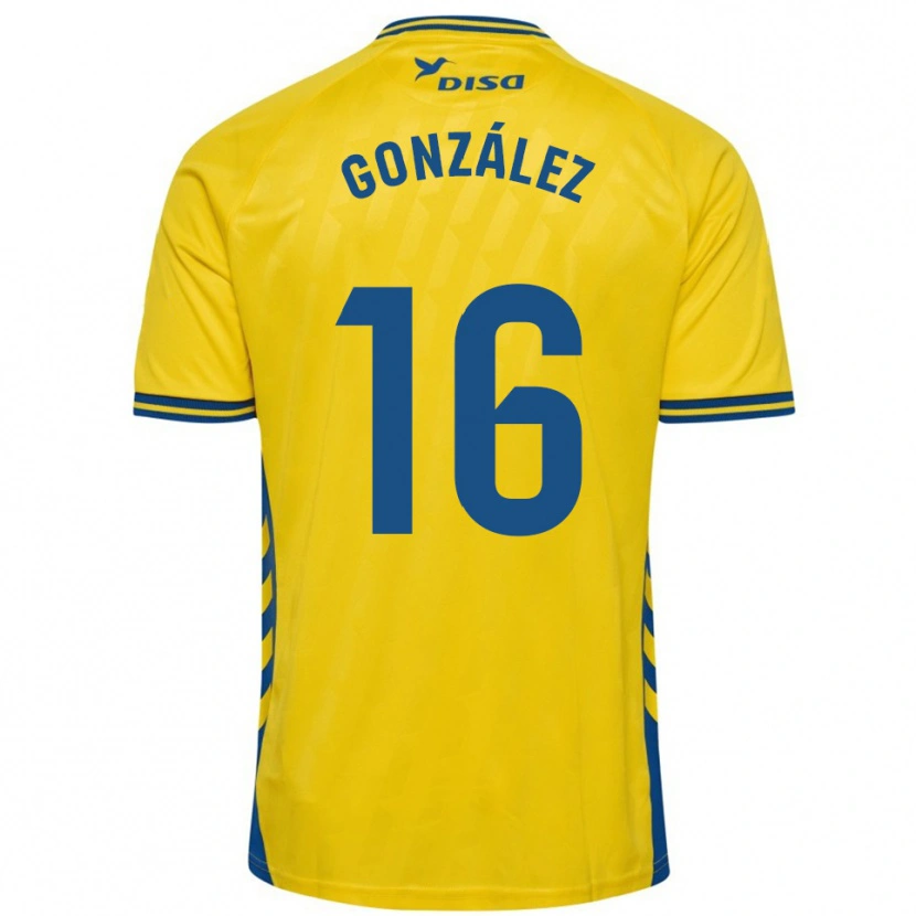 Danxen Criança Camisola Iñaki González #16 Amarelo Azul Principal 2025/26 Camisa Brasil