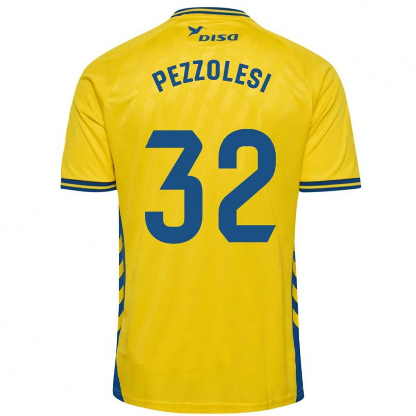 Danxen Criança Camisola Valentín Pezzolesi #32 Amarelo Azul Principal 2025/26 Camisa Brasil