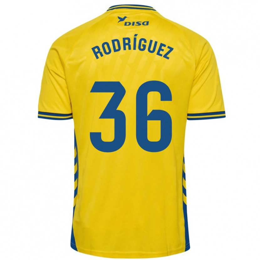 Danxen Criança Camisola Arturo Rodríguez #36 Amarelo Azul Principal 2025/26 Camisa Brasil