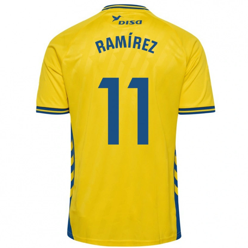 Danxen Criança Camisola Benito Ramírez #11 Amarelo Azul Principal 2025/26 Camisa Brasil