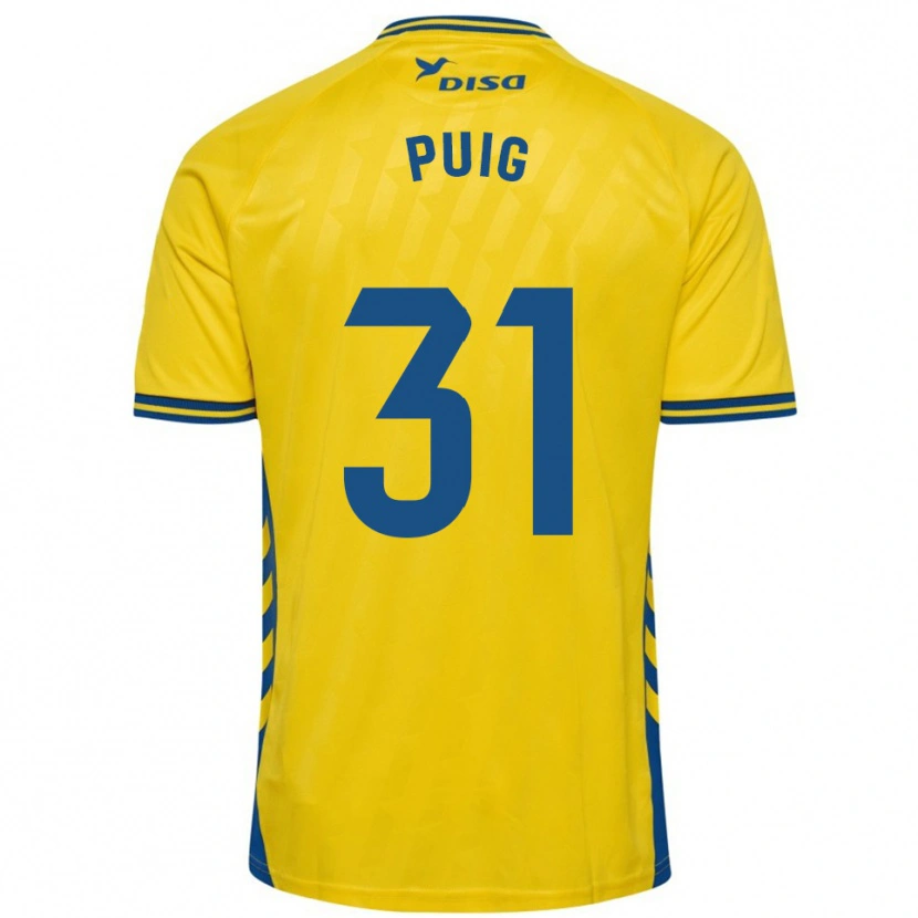 Danxen Criança Camisola Victor Puig #31 Amarelo Azul Principal 2025/26 Camisa Brasil