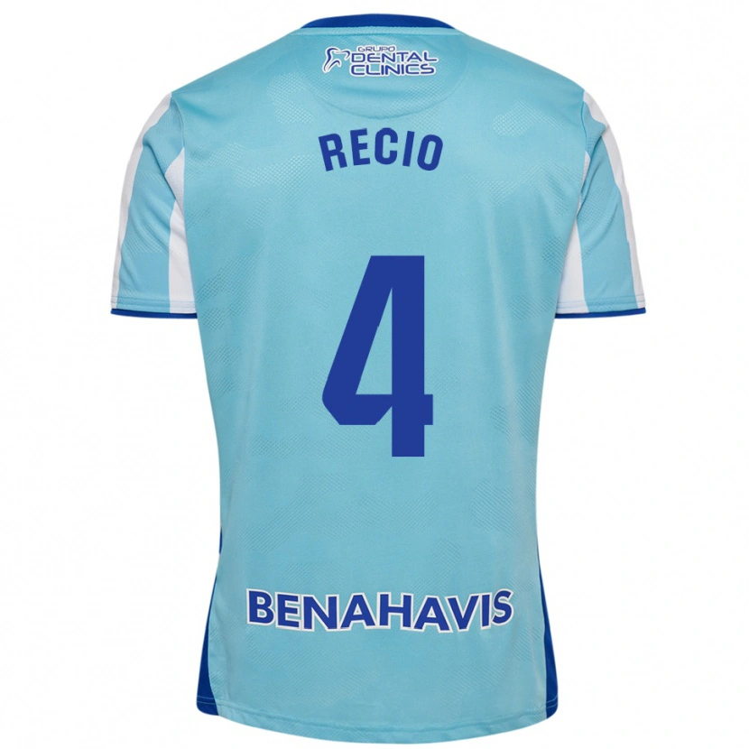 Danxen Criança Camisola Ángel Recio #4 Azul Celeste Branco Principal 2025/26 Camisa Brasil