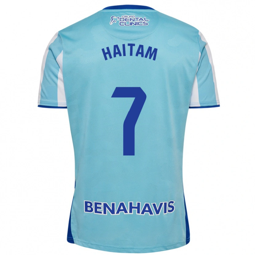 Danxen Criança Camisola Haitam Abaida #7 Azul Celeste Branco Principal 2025/26 Camisa Brasil