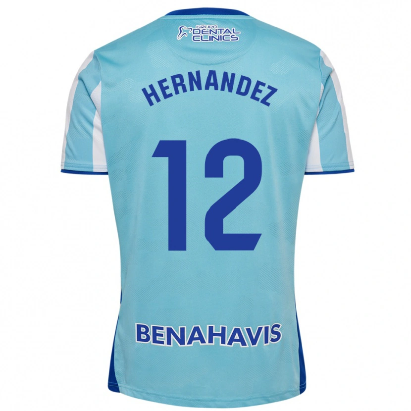 Danxen Criança Camisola Juanma Hernández #12 Azul Celeste Branco Principal 2025/26 Camisa Brasil
