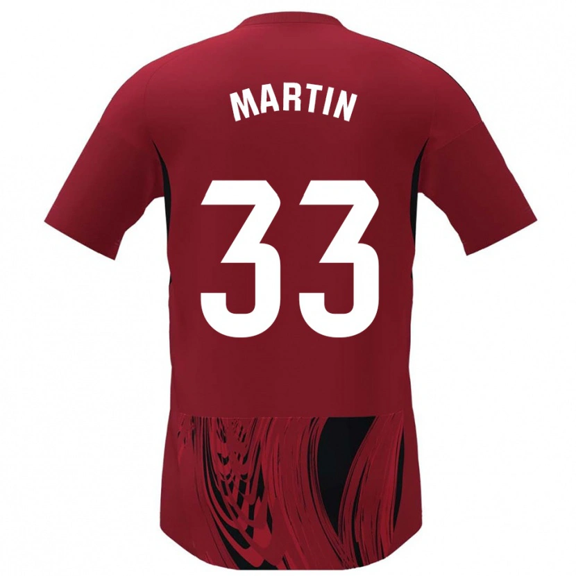 Danxen Criança Camisola Aarón Martin #33 Vermelho Preto Principal 2025/26 Camisa Brasil