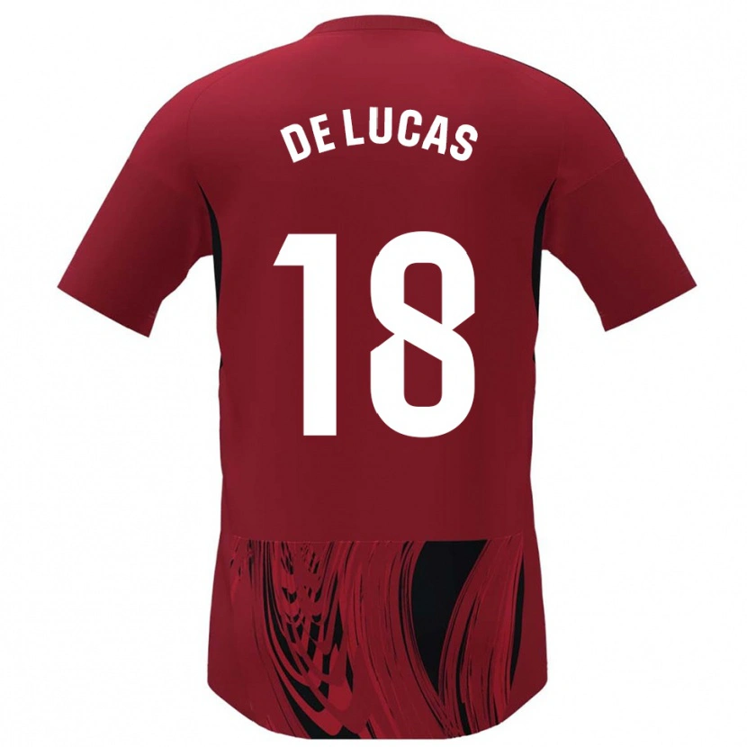Danxen Criança Camisola Alejandro De Lucas #18 Vermelho Preto Principal 2025/26 Camisa Brasil
