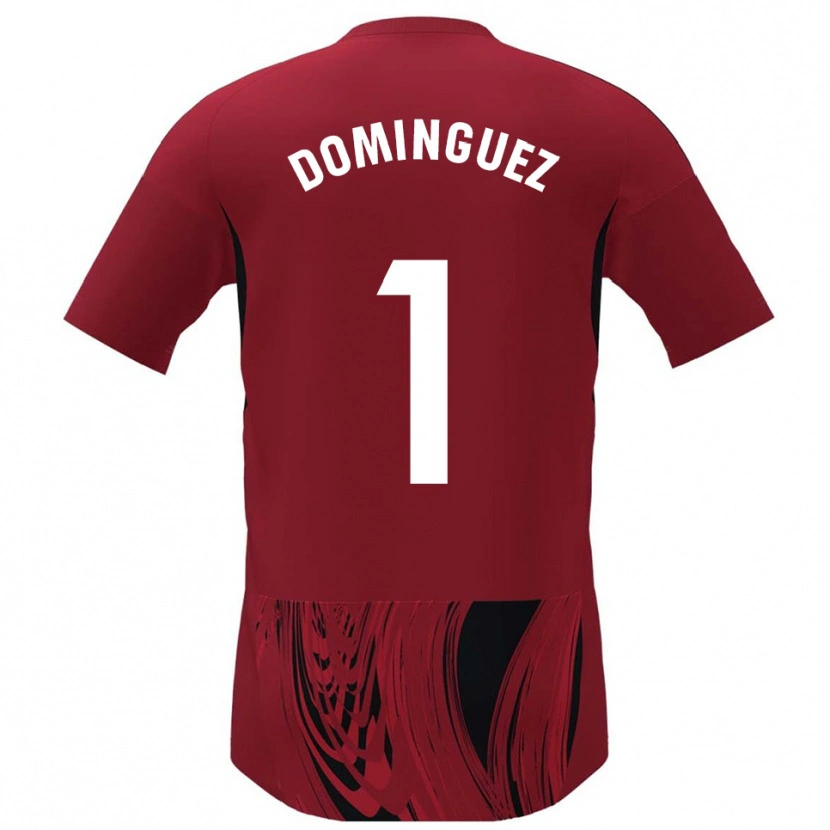 Danxen Criança Camisola Iago Domínguez #1 Vermelho Preto Principal 2025/26 Camisa Brasil