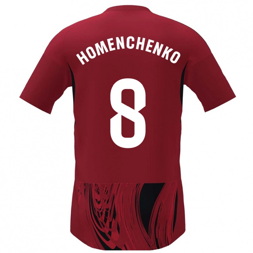 Danxen Criança Camisola Santiago Homenchenko #8 Vermelho Preto Principal 2025/26 Camisa Brasil