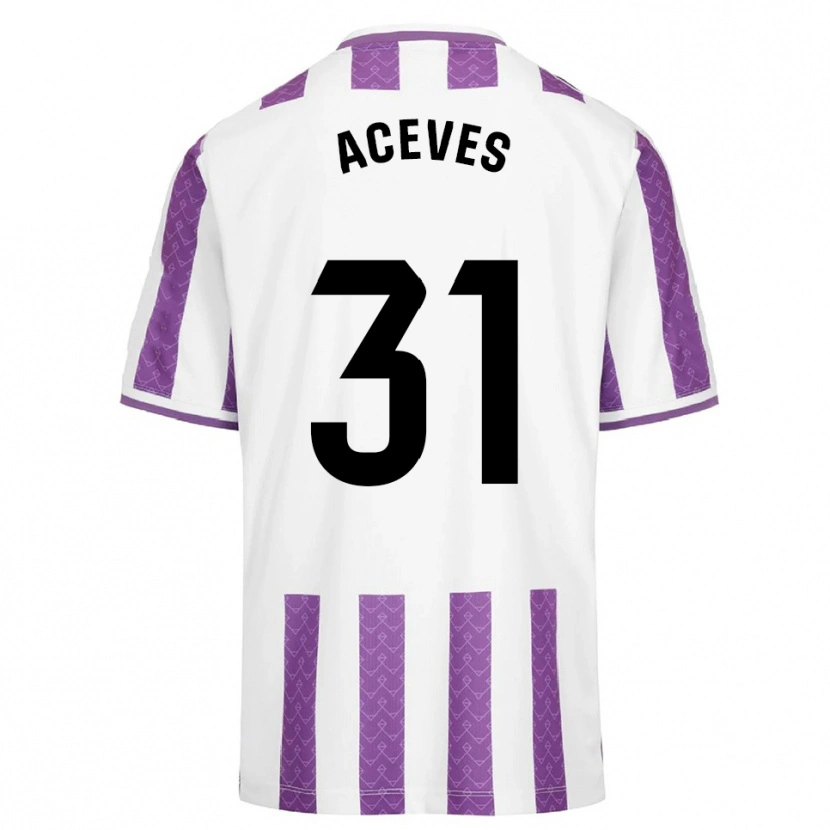 Danxen Criança Camisola Álvaro Aceves #31 Roxo Branco Principal 2025/26 Camisa Brasil