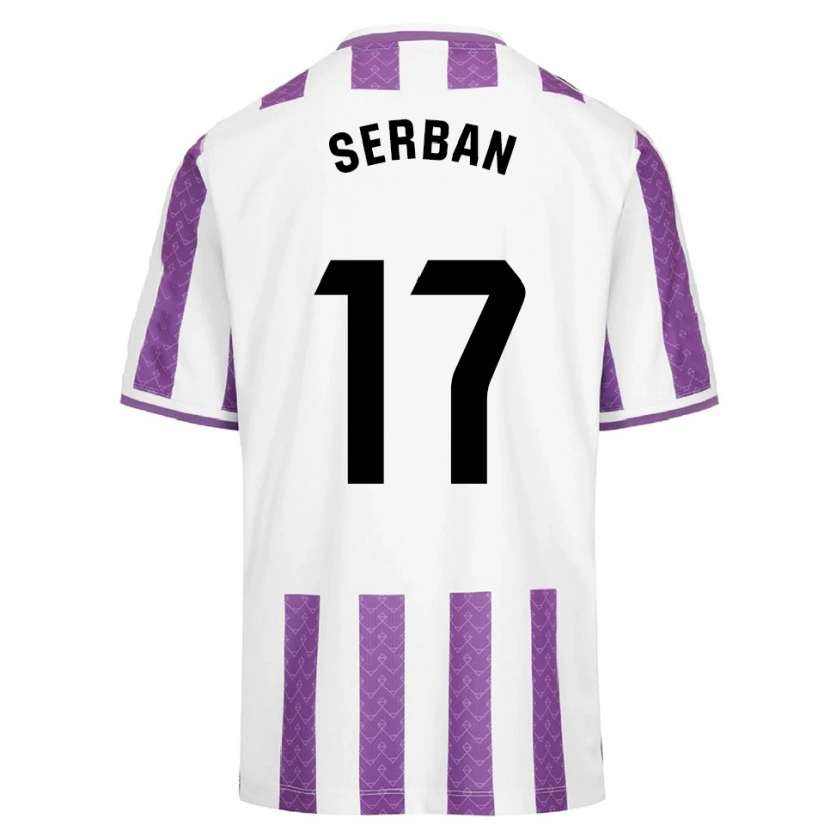 Danxen Criança Camisola Alin Șerban #17 Roxo Branco Principal 2025/26 Camisa Brasil