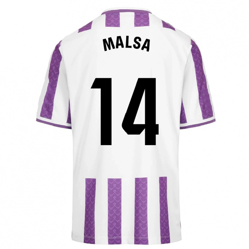 Danxen Criança Camisola Mickaël Malsa #14 Roxo Branco Principal 2025/26 Camisa Brasil