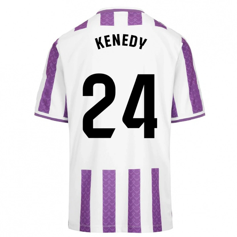 Danxen Criança Camisola Kenedy #24 Roxo Branco Principal 2025/26 Camisa Brasil