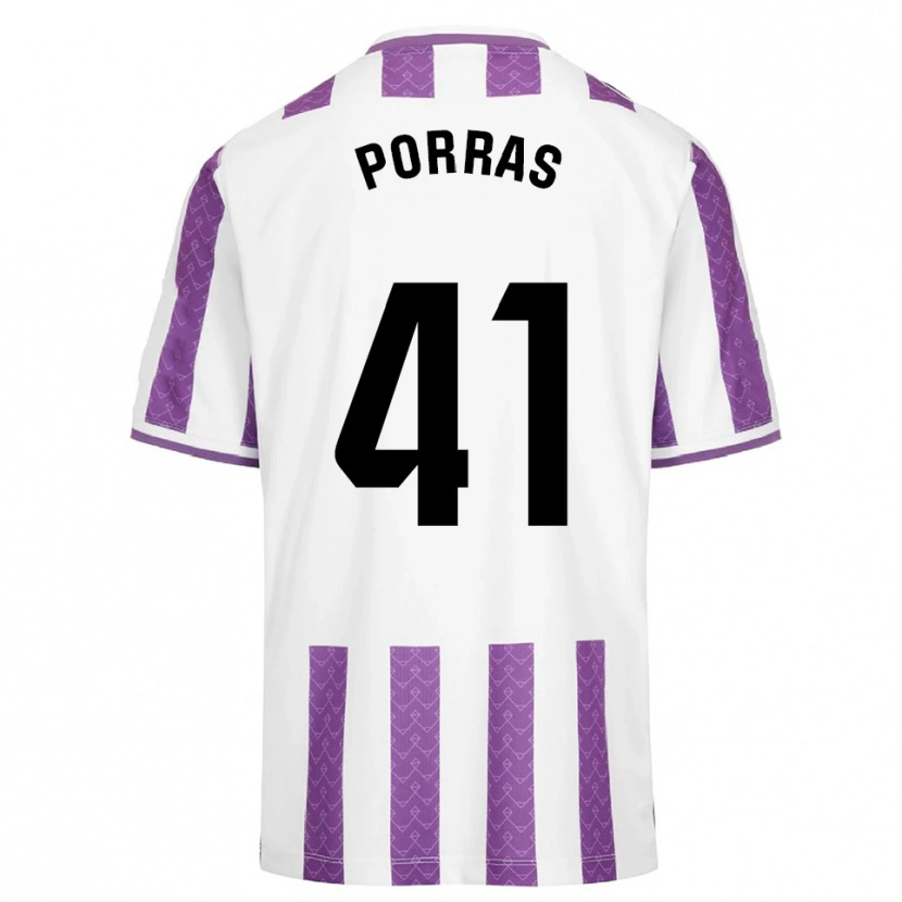 Danxen Criança Camisola César Porras #41 Roxo Branco Principal 2025/26 Camisa Brasil