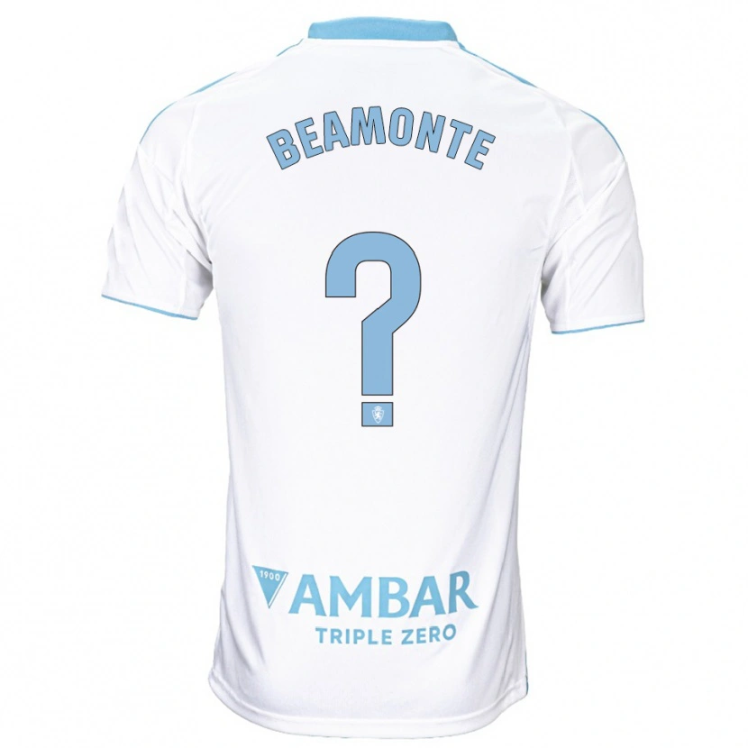 Danxen Criança Camisola Adrián Beamonte #0 Branco Azul Celeste Principal 2025/26 Camisa Brasil