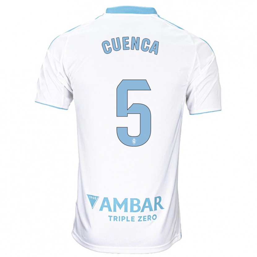 Danxen Criança Camisola Marcos Cuenca #5 Branco Azul Celeste Principal 2025/26 Camisa Brasil