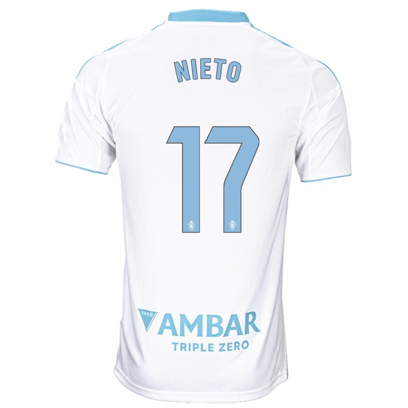 Danxen Criança Camisola Carlos Nieto #17 Branco Azul Celeste Principal 2025/26 Camisa Brasil
