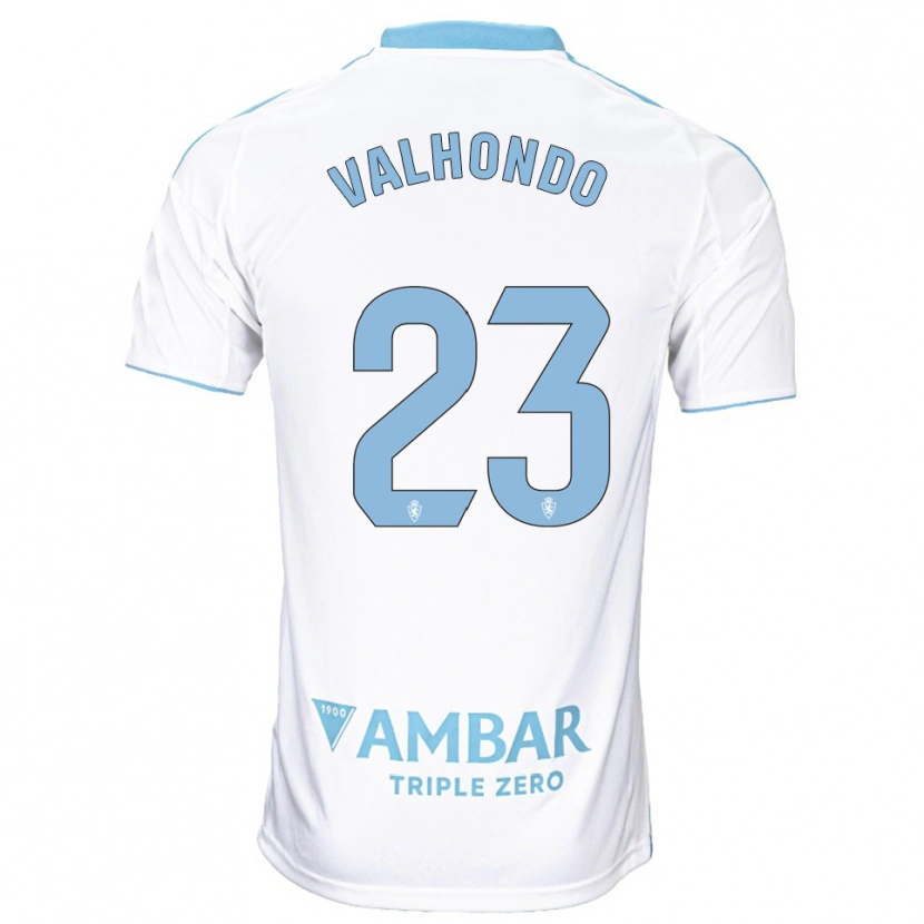 Danxen Criança Camisola Marcos Valhondo #23 Branco Azul Celeste Principal 2025/26 Camisa Brasil