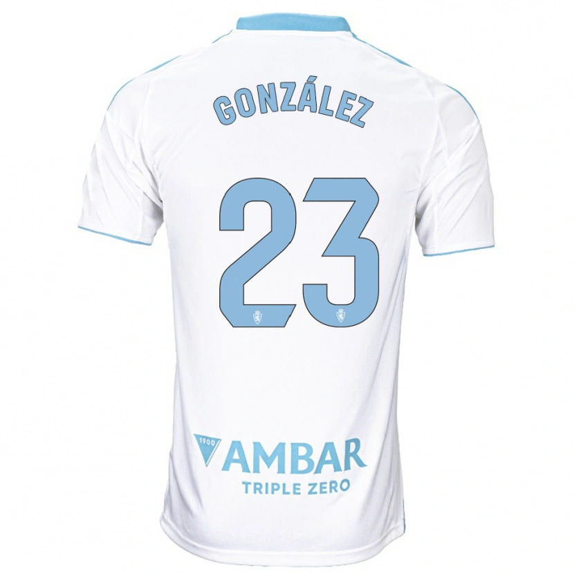 Danxen Criança Camisola Álex González #23 Branco Azul Celeste Principal 2025/26 Camisa Brasil
