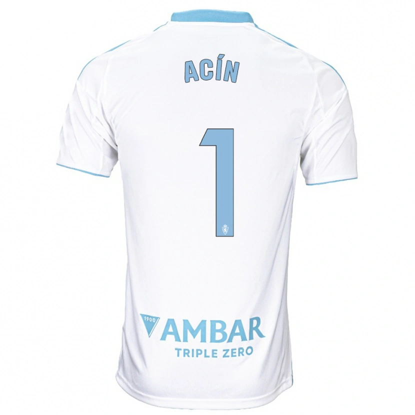 Danxen Criança Camisola Guillermo Acín #1 Branco Azul Celeste Principal 2025/26 Camisa Brasil