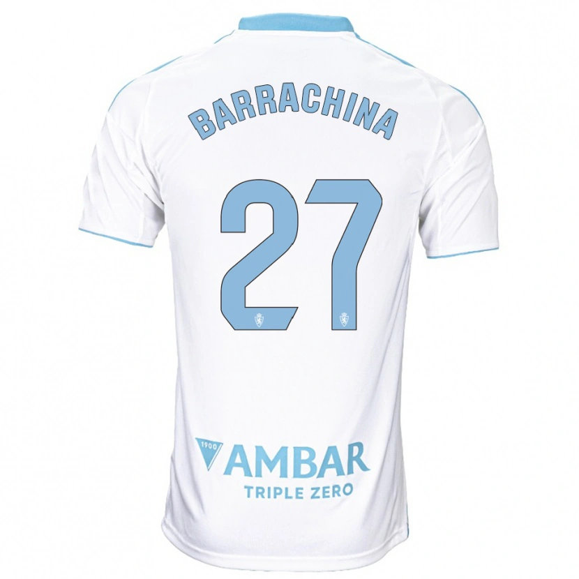 Danxen Criança Camisola Hugo Barrachina #27 Branco Azul Celeste Principal 2025/26 Camisa Brasil