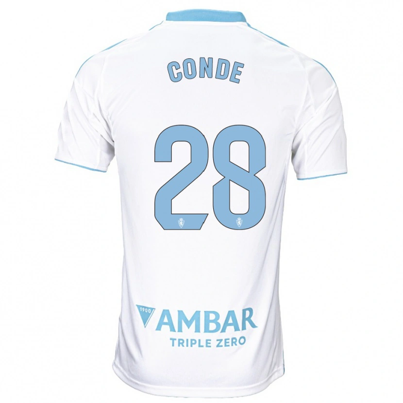 Danxen Criança Camisola Miguel Conde #28 Branco Azul Celeste Principal 2025/26 Camisa Brasil