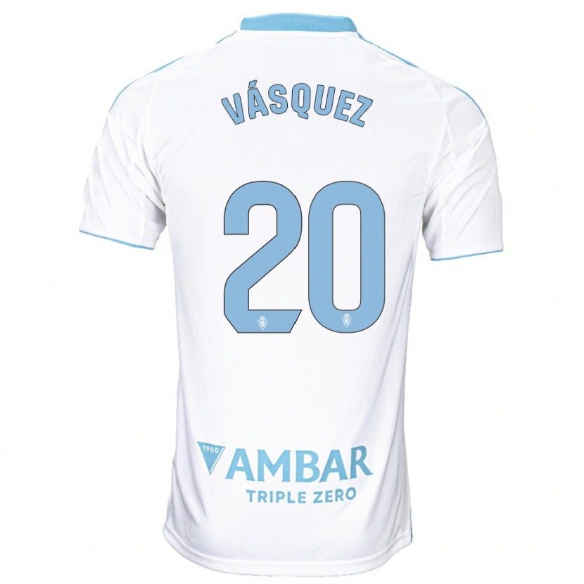Danxen Criança Camisola José Vásquez #20 Branco Azul Celeste Principal 2025/26 Camisa Brasil