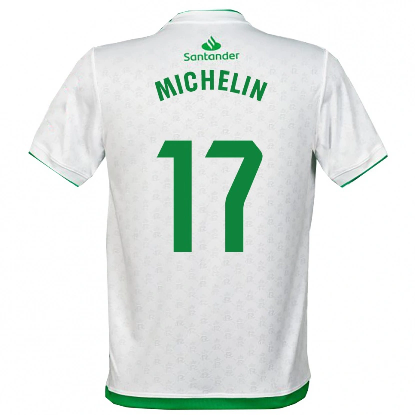 Danxen Criança Camisola Clément Michelin #17 Verde Branco Principal 2025/26 Camisa Brasil