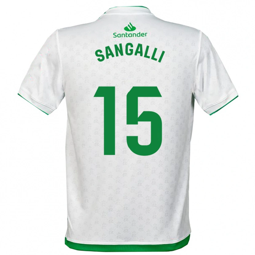 Danxen Criança Camisola Marco Sangalli #15 Verde Branco Principal 2025/26 Camisa Brasil