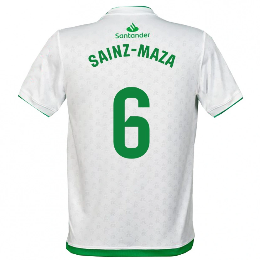 Danxen Criança Camisola Íñigo Sainz-Maza #6 Verde Branco Principal 2025/26 Camisa Brasil