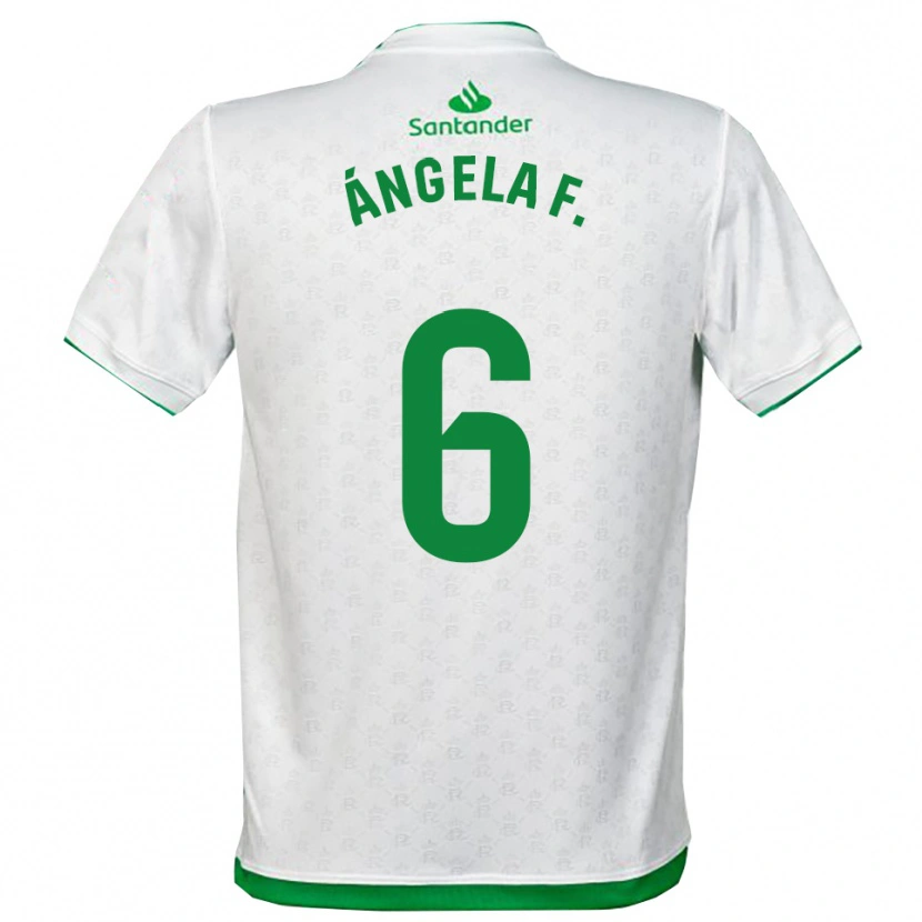 Danxen Criança Camisola Ángela Fernández Fraile #6 Verde Branco Principal 2025/26 Camisa Brasil