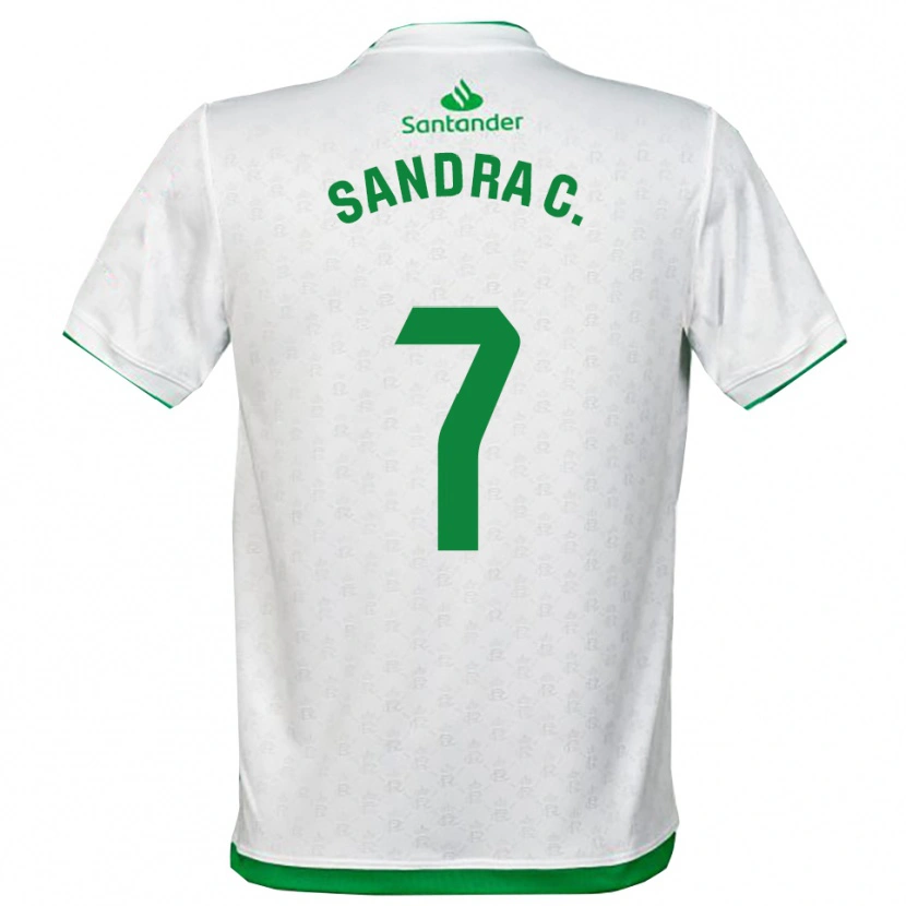 Danxen Criança Camisola Sandra Calvo Pozo #7 Verde Branco Principal 2025/26 Camisa Brasil