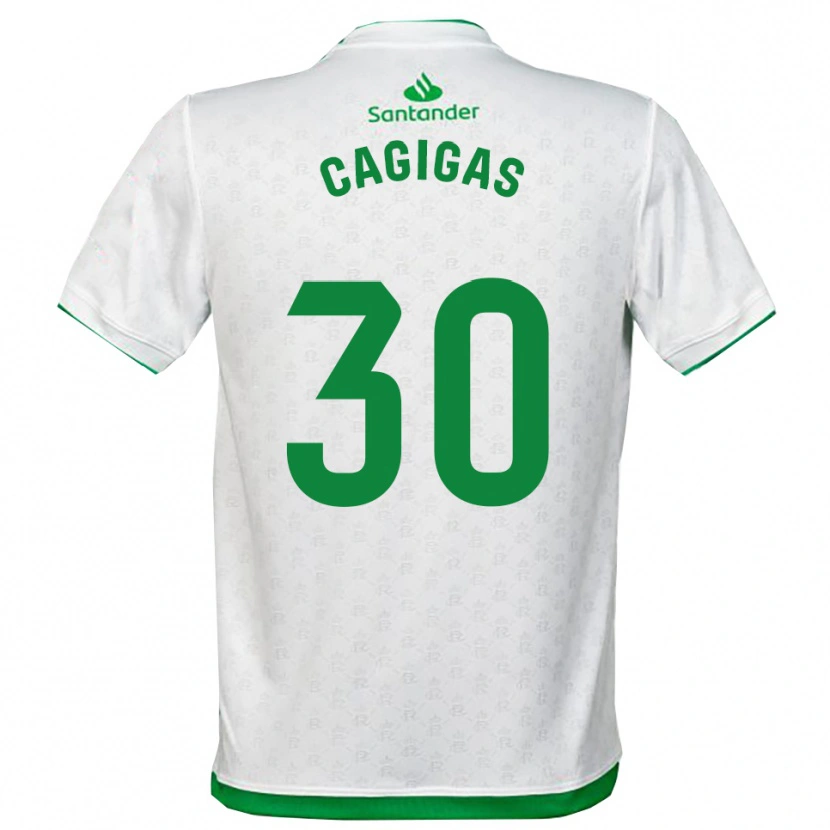 Danxen Criança Camisola Iván Cagigas #30 Verde Branco Principal 2025/26 Camisa Brasil