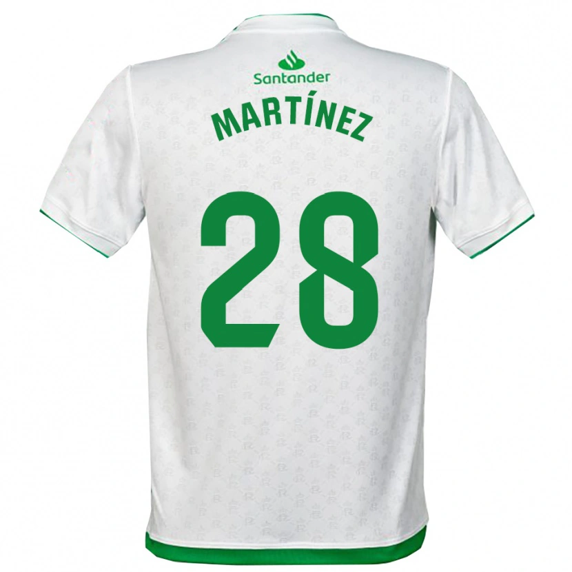 Danxen Criança Camisola Sergio Martínez #28 Verde Branco Principal 2025/26 Camisa Brasil