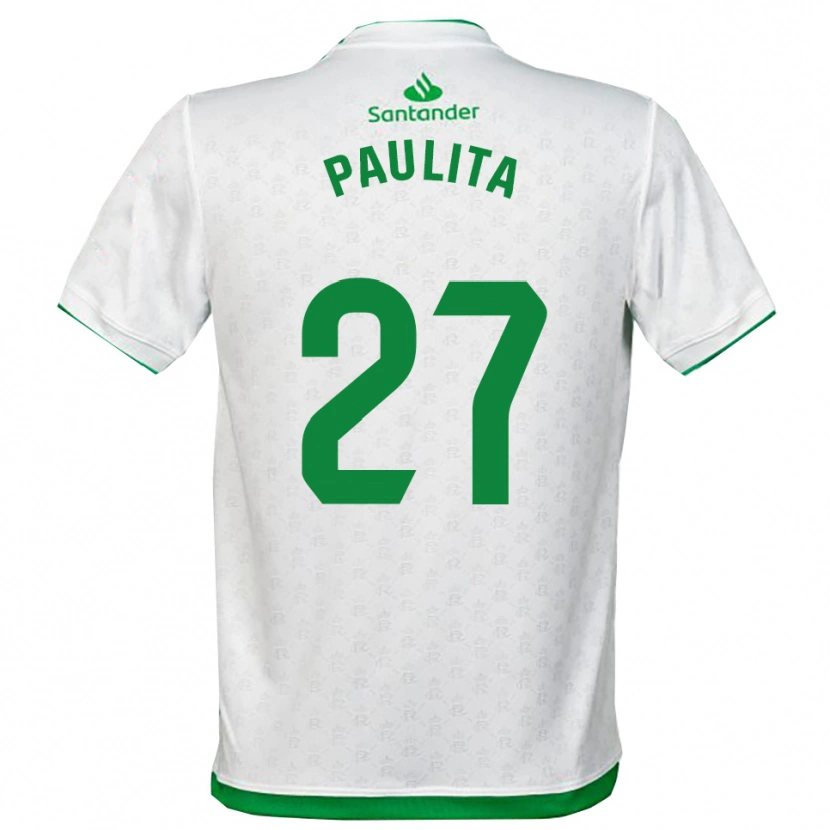 Danxen Criança Camisola Paula García Hontañón #27 Verde Branco Principal 2025/26 Camisa Brasil