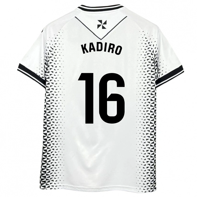 Danxen Criança Camisola Mohamed Kadiro #16 Branco Preto Principal 2025/26 Camisa Brasil