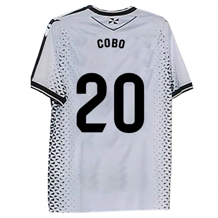 Danxen Criança Camisola David Cobo #20 Branco Preto Principal 2025/26 Camisa Brasil